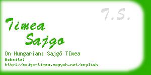 timea sajgo business card