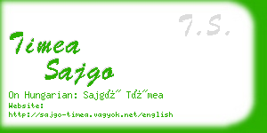 timea sajgo business card
